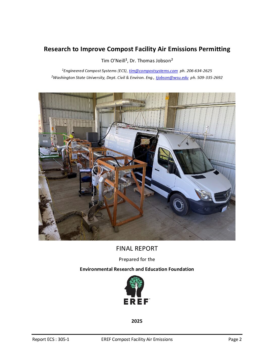 Research to Improve Compost Facility Air Emissions Permitting