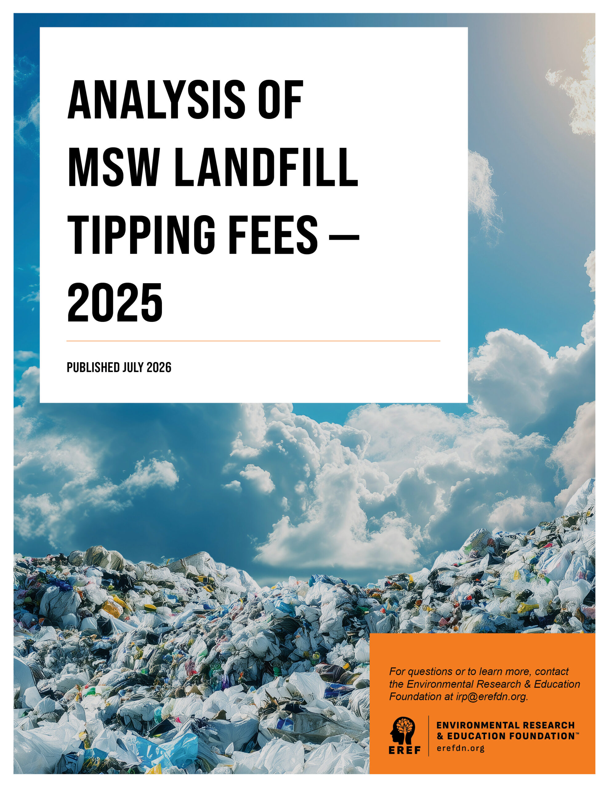 2025 Analysis of Municipal Solid Waste (MSW) Landfill Tipping Fees